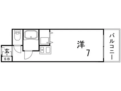 サムティ神戸浜崎通(ワンルーム/2階)の間取り写真