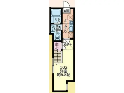 セヤ ベース(1K/1階)の間取り写真