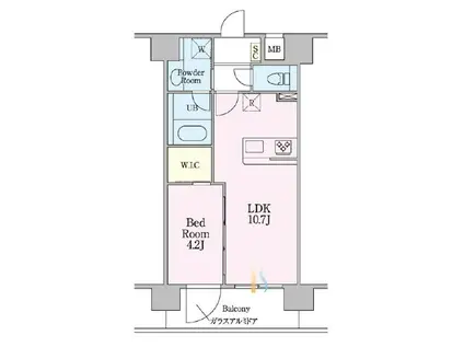 SAKURAレジデンス(1LDK/2階)の間取り写真