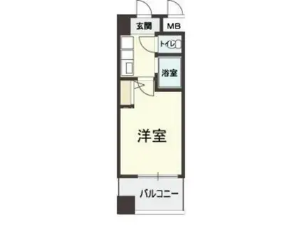 HOPECITY天神橋(1K/14階)の間取り写真