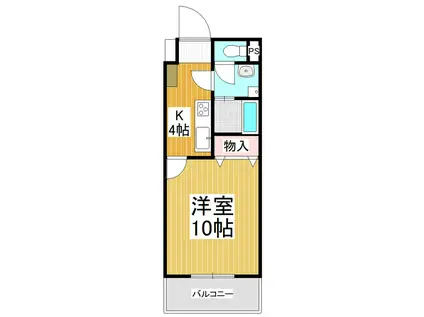 グランビュー東和・安曇野(1K/6階)の間取り写真