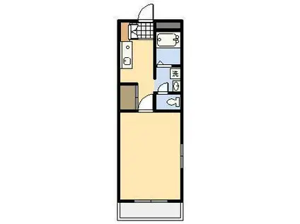 優夢NAGATOMO(1K/3階)の間取り写真
