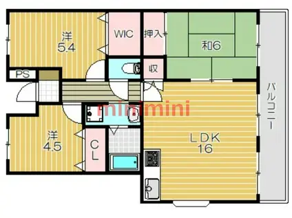 グリーンヒルPART3(3LDK/1階)の間取り写真