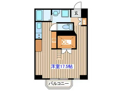 サンフェリーチェ・17(ワンルーム/5階)の間取り写真