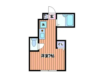 イホメ ドゥ タチカワ(ワンルーム/1階)の間取り写真