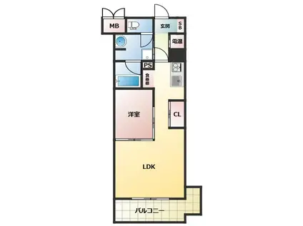 フォアクレージュ御影(1LDK/4階)の間取り写真