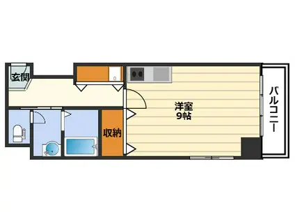 おおきに老松通ビル(ワンルーム/6階)の間取り写真