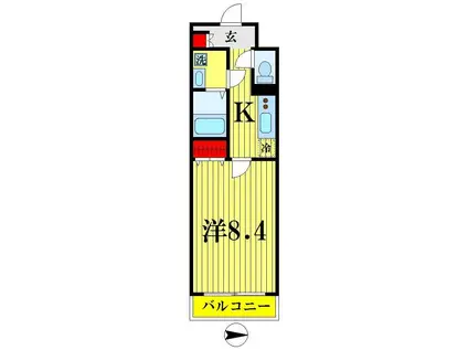 GOLD FOREST東向島(1K/3階)の間取り写真