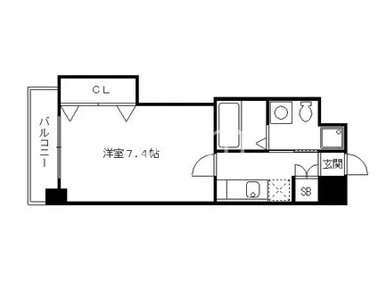 HF四条河原町レジデンス(1K/9階)の間取り写真