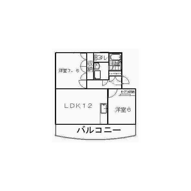 パークサイドアスカ(2LDK/2階)の間取り写真