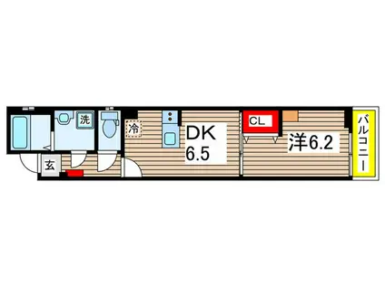 LA COLORER(1DK/3階)の間取り写真