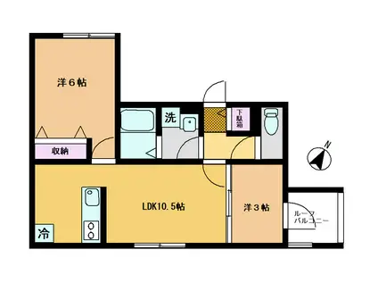 エメラパン(2LDK/2階)の間取り写真