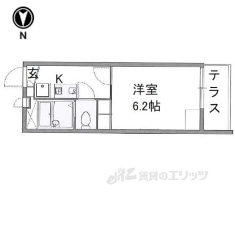レオパレスIMPULⅡ(1K/1階)の間取り写真