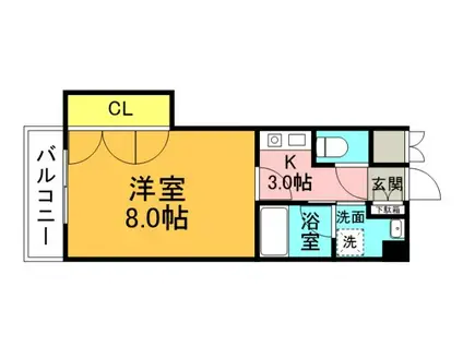 コーボレーション草津(1K/5階)の間取り写真