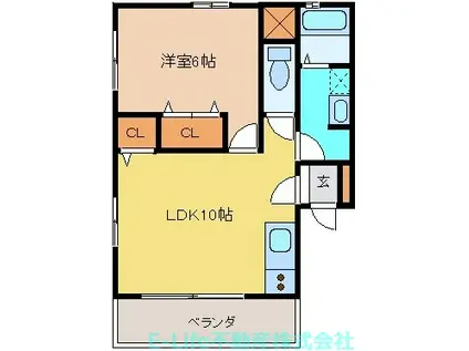 ビバ・カーサ(1LDK/2階)の間取り写真