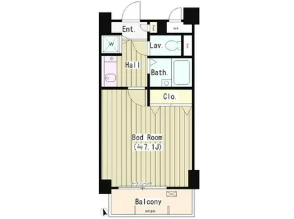 パークヒルズ落合(1K/4階)の間取り写真