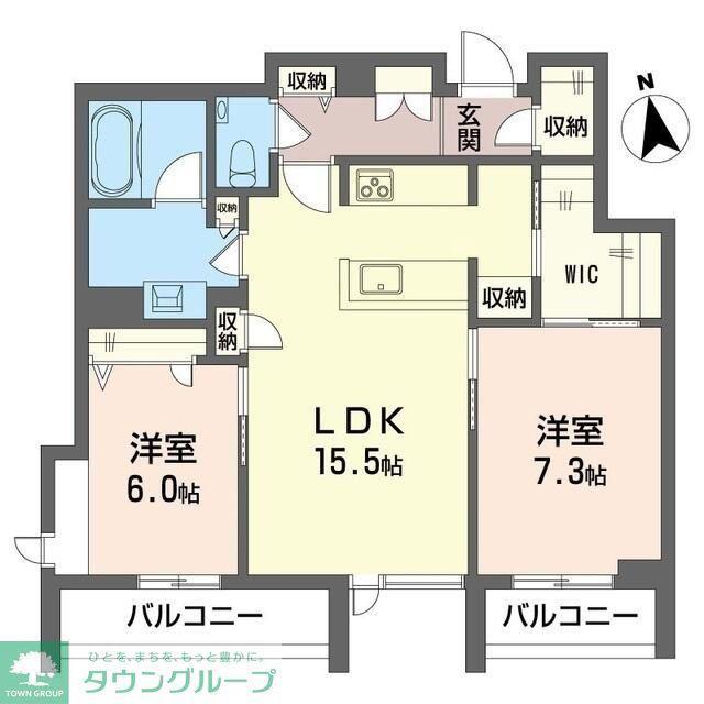 シエル モンティ(2LDK/3階)の間取り写真