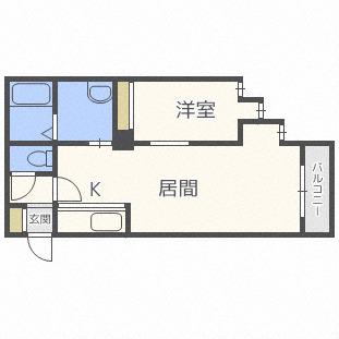 ビアンエステート美園(1LDK/2階)の間取り写真