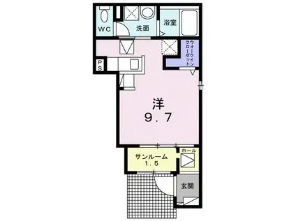 MAISON DYLUS III(ワンルーム/1階)の間取り写真