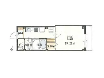 ベルフォーレ神宮前(1K/3階)の間取り写真