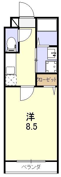クレドール西大路駅前(1K/4階)の間取り写真