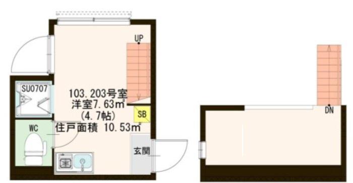 MAISON DE COMFORT 川崎(ワンルーム/1階)の間取り写真