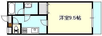 ウインドワードNISHIYAMA(1K/2階)の間取り写真
