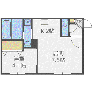 ASTI STAGE ANELA(1LDK/2階)の間取り写真