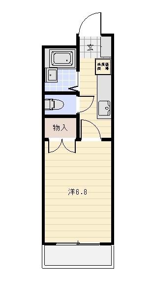 プチルームT(1K/2階)の間取り写真