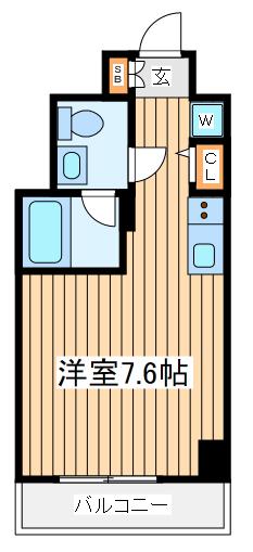 クラリッサ横浜ベーネ(ワンルーム/6階)の間取り写真