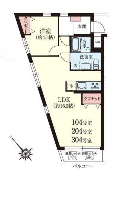 ロイヤルコーポ富士(1LDK/1階)の間取り写真