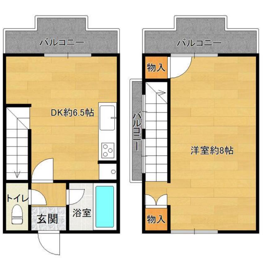木町東経ビル(1DK/3階)の間取り写真