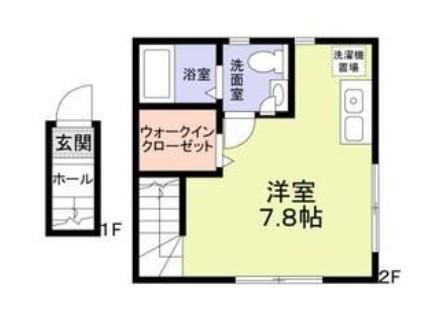 CASA FELIZ(ワンルーム/2階)の間取り写真