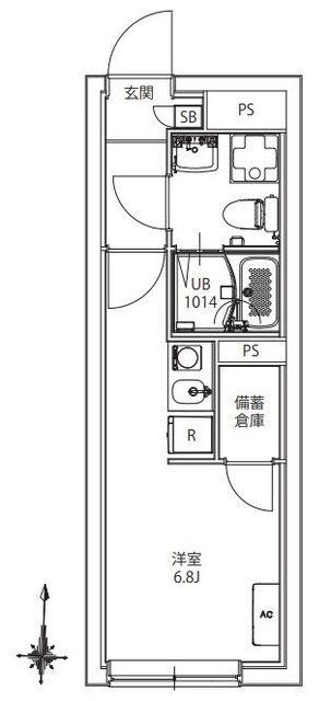 CITYWALK御殿山GRANDE(ワンルーム/3階)の間取り写真