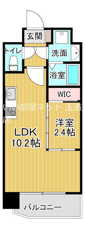 セレニテ本町東リアン(1LDK/9階)の間取り写真