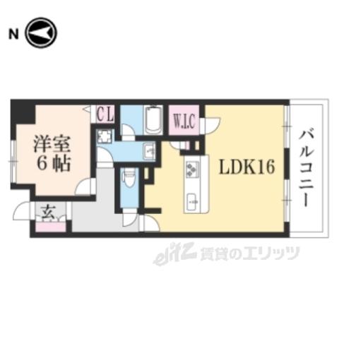 パインフィールド洛東(1LDK/3階)の間取り写真