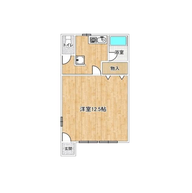 アパートIZUMI(1K/1階)の間取り写真