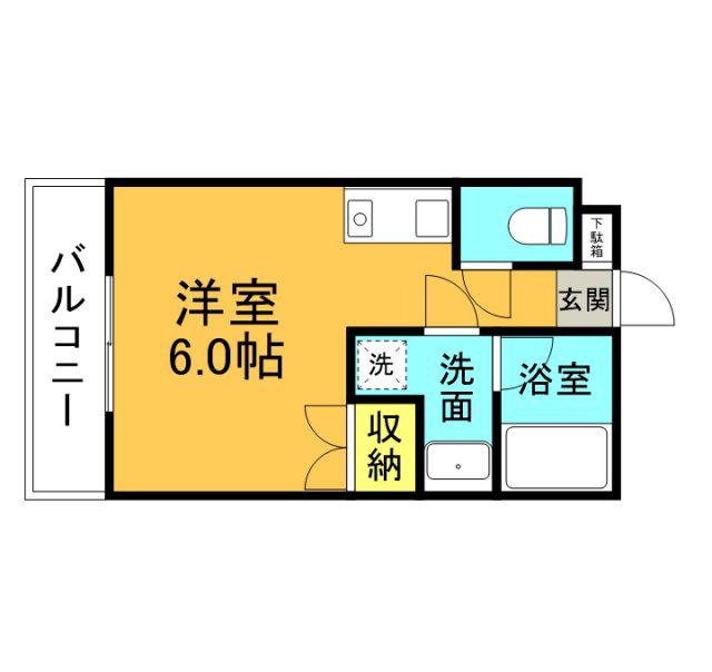 AVANT SORA(ワンルーム/3階)の間取り写真