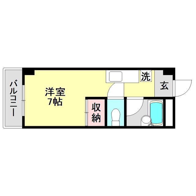 ミタニマンション(ワンルーム/3階)の間取り写真