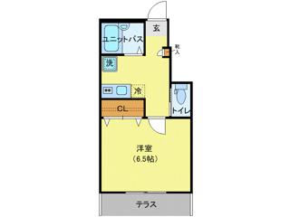 AZEST-RENT一橋学園(1K/1階)の間取り写真