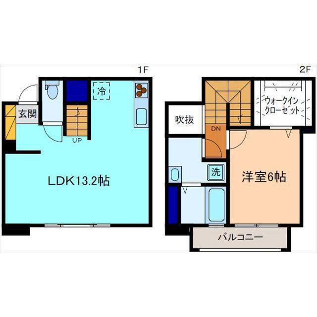 バレンシア(1LDK/1階)の間取り写真