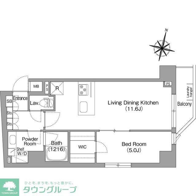 コンフォリア・リヴ板橋本町(1LDK/5階)の間取り写真