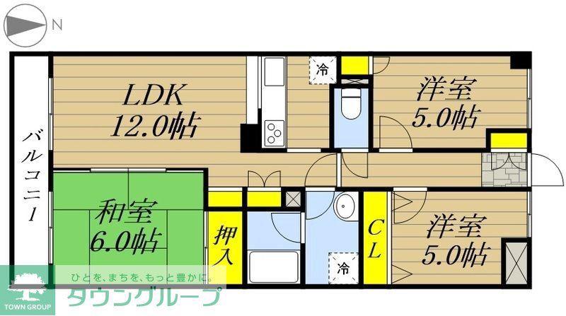 メゾンサファイア(3LDK/2階)の間取り写真