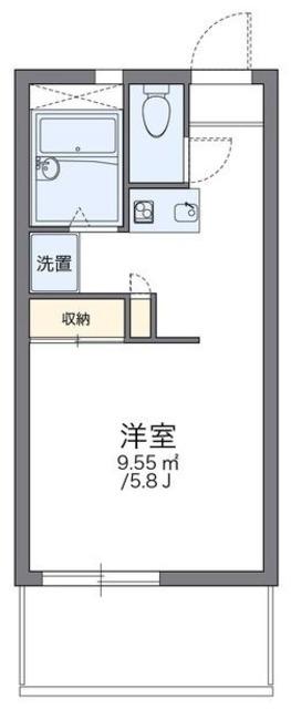 レオパレストウィンクル妙典A(1K/2階)の間取り写真