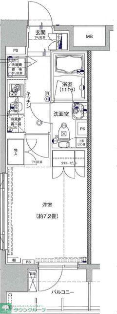 AXAS-WILL 四谷3丁目 STA(1K/2階)の間取り写真