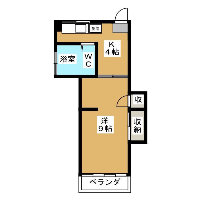 コーポ堀内(1K/2階)の間取り写真