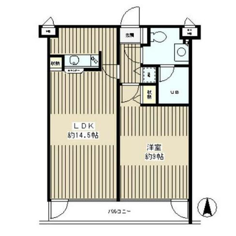 BELL南青山 ベル南青山(1LDK/2階)の間取り写真