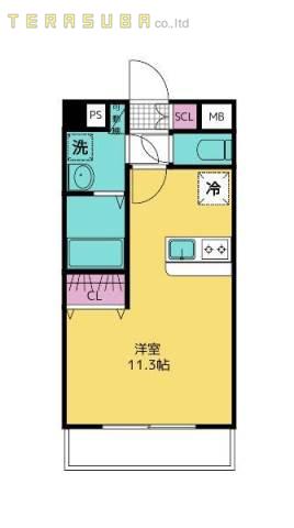シェル新川(ワンルーム/6階)の間取り写真