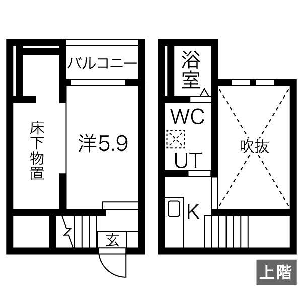 フルマーレ(ワンルーム/1階)の間取り写真