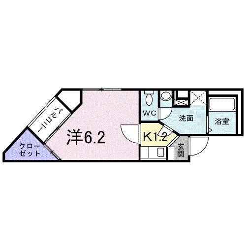 れいけん(1K/3階)の間取り写真